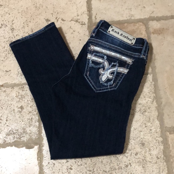 Rock Revival Nancy Easy Crop Jeans size 28 - Picture 1 of 10